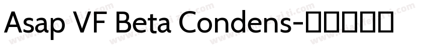 Asap VF Beta Condens字体转换